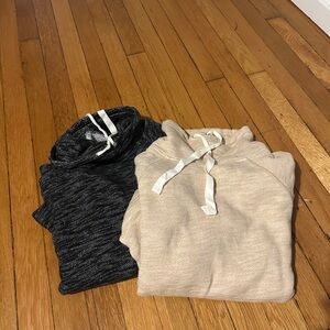 J. Crew Black and Cream Turtleneck Sweaters (set of 2)